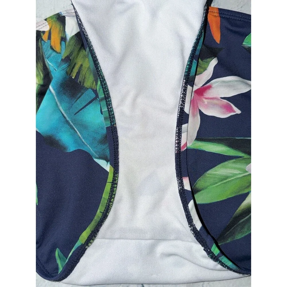 Ralph Lauren Floral Tankini Tropical Swimsuit 2 Piece Set Size 12